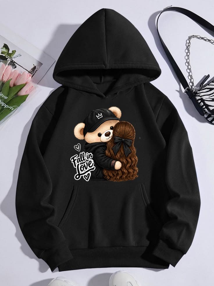 New Arrival Winter Couple Printed Printed Hoodie